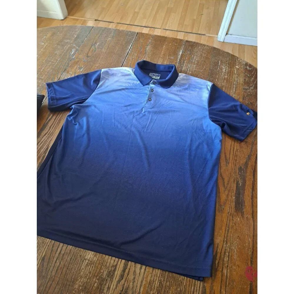 XL Jack Nicklaus Blue Short Sleeve Polo Casual Athleisure Athletic Shirt